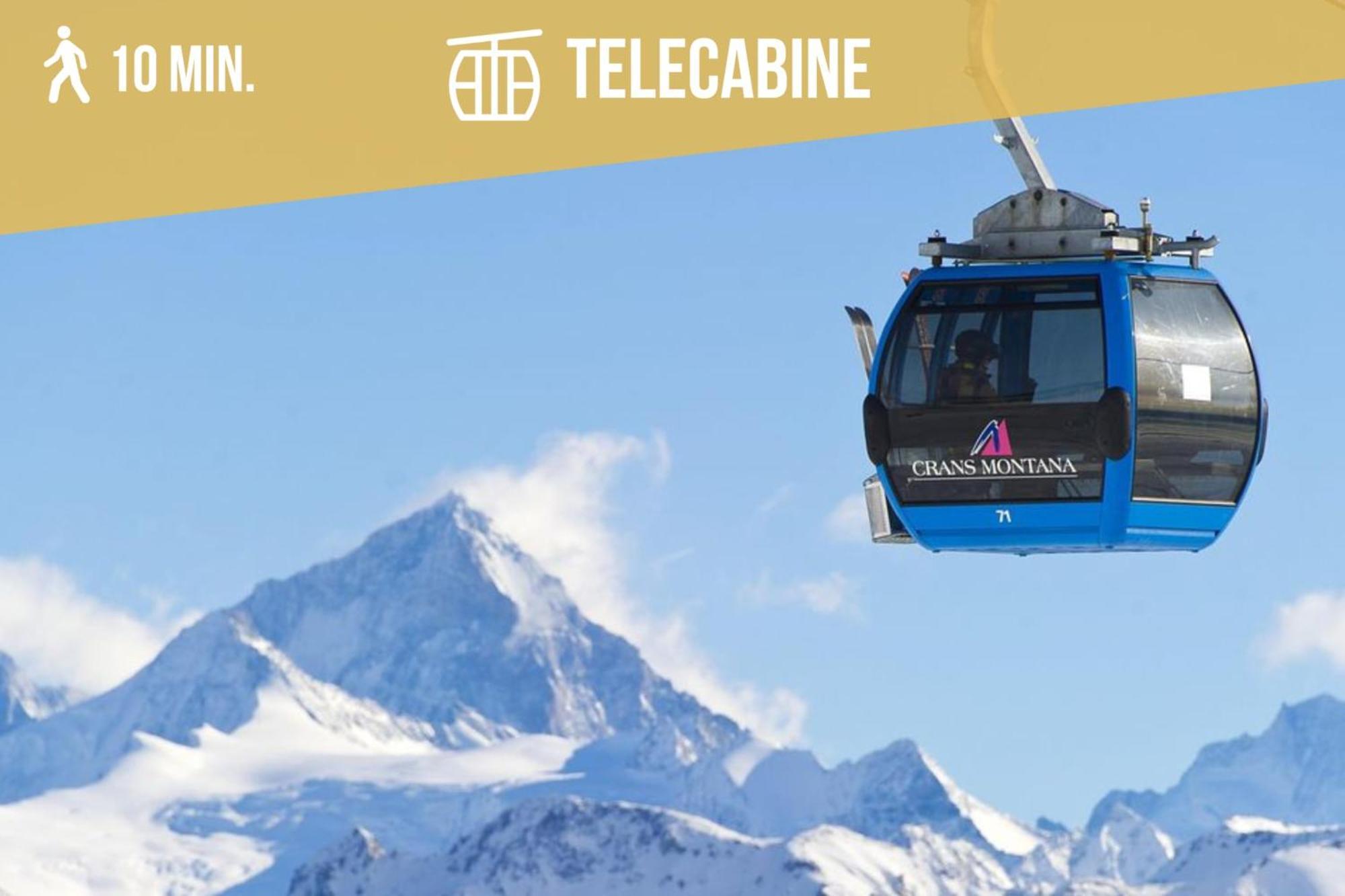 Plein Ciel I Balcony I Close To Cable Cars I Car Park Crans-Montana Dış mekan fotoğraf